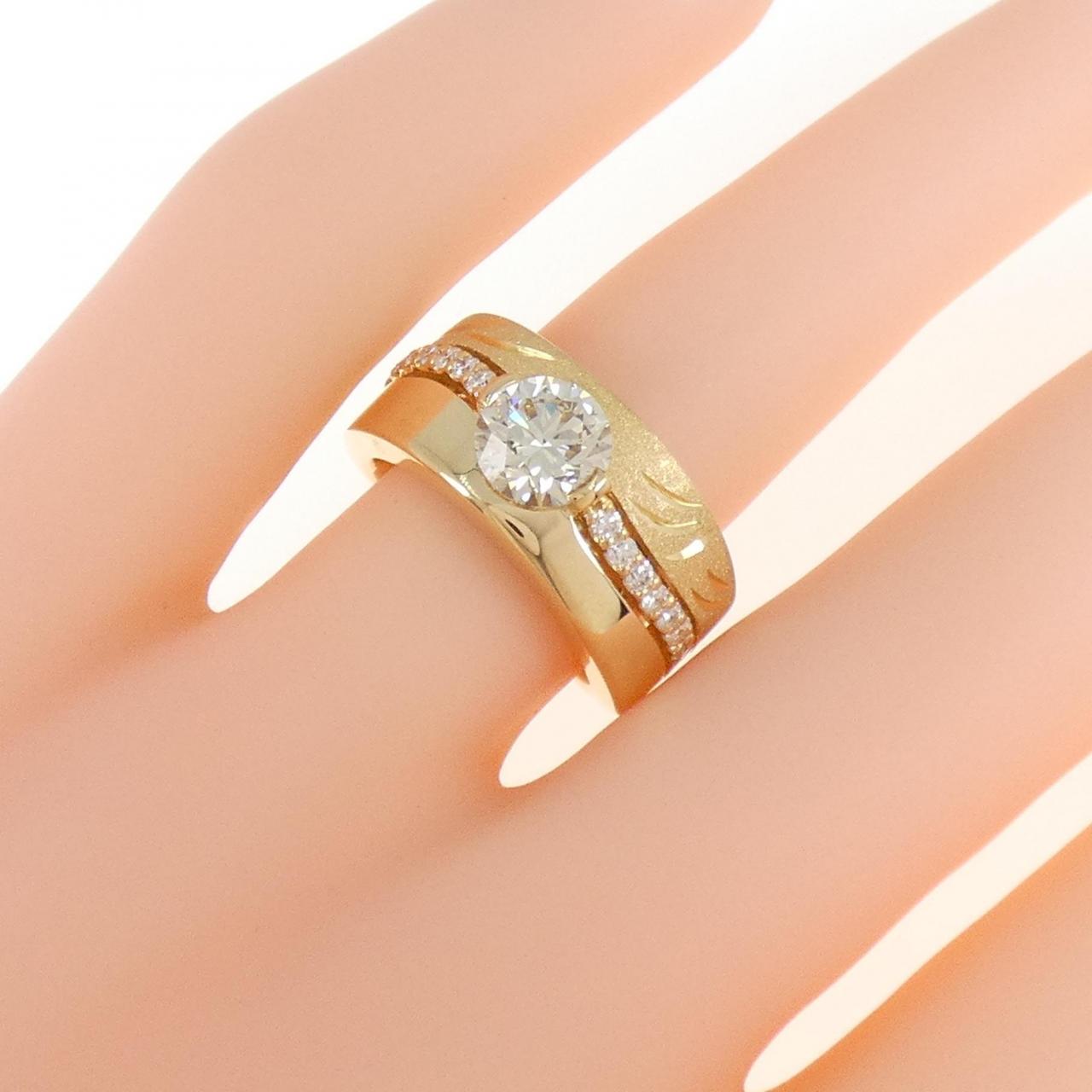 K18YG ダイヤモンド リング 1.053CT