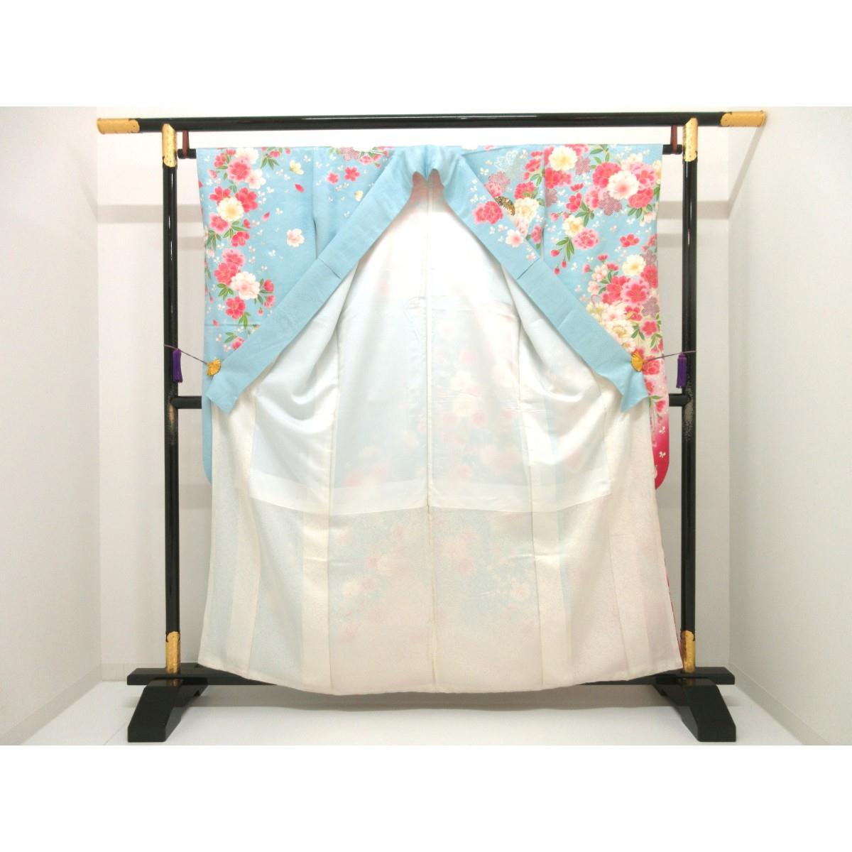 振袖　友禅金彩加工　刺繍入りボカシ染　Ｓサイズ