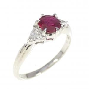PT900 ルビー リング 0.51CT