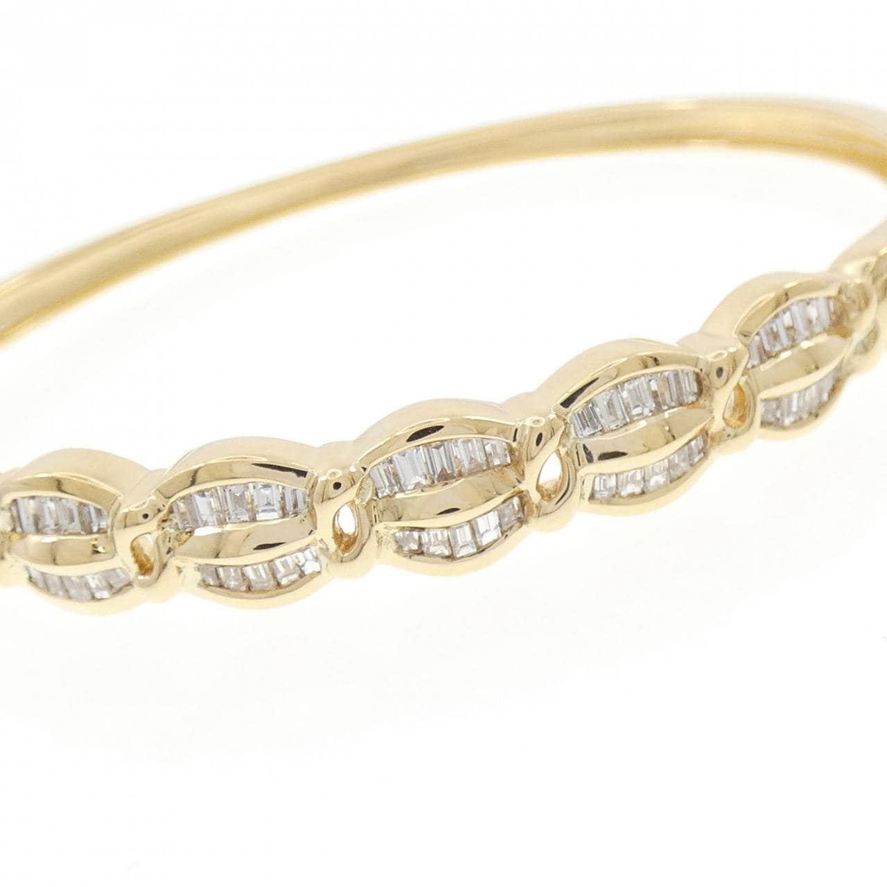 18KYG ダイヤモンド バングル 0.95CT