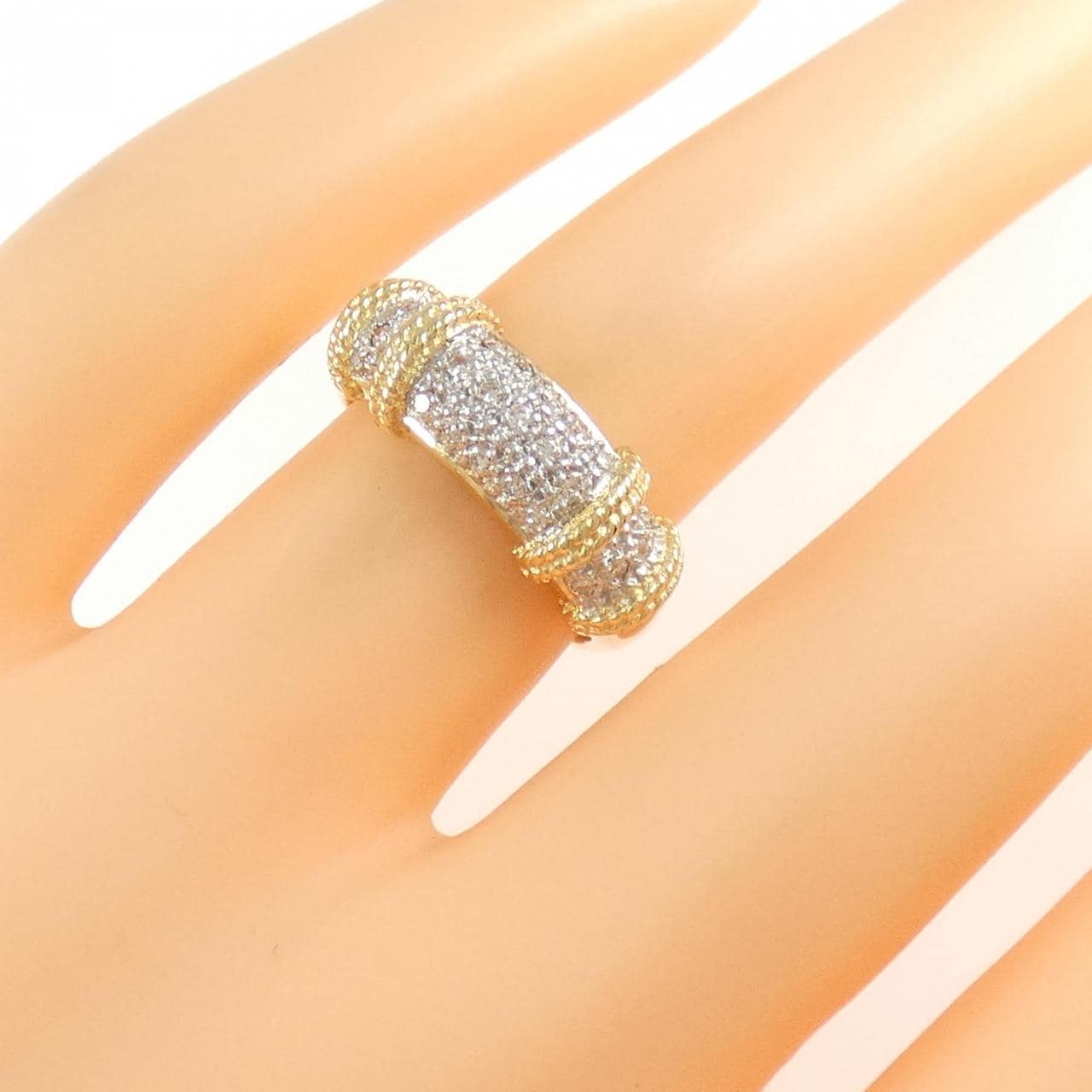 K18YG/K18WG ダイヤモンド リング 0.14CT