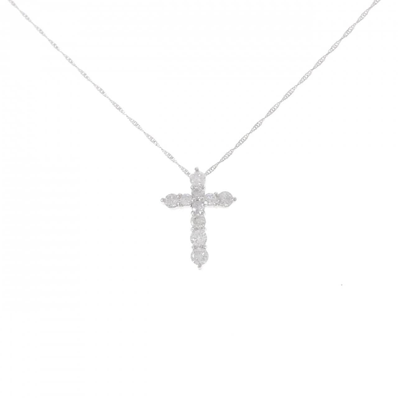 PT900/PT850 クロス ダイヤモンド ネックレス 0.52CT