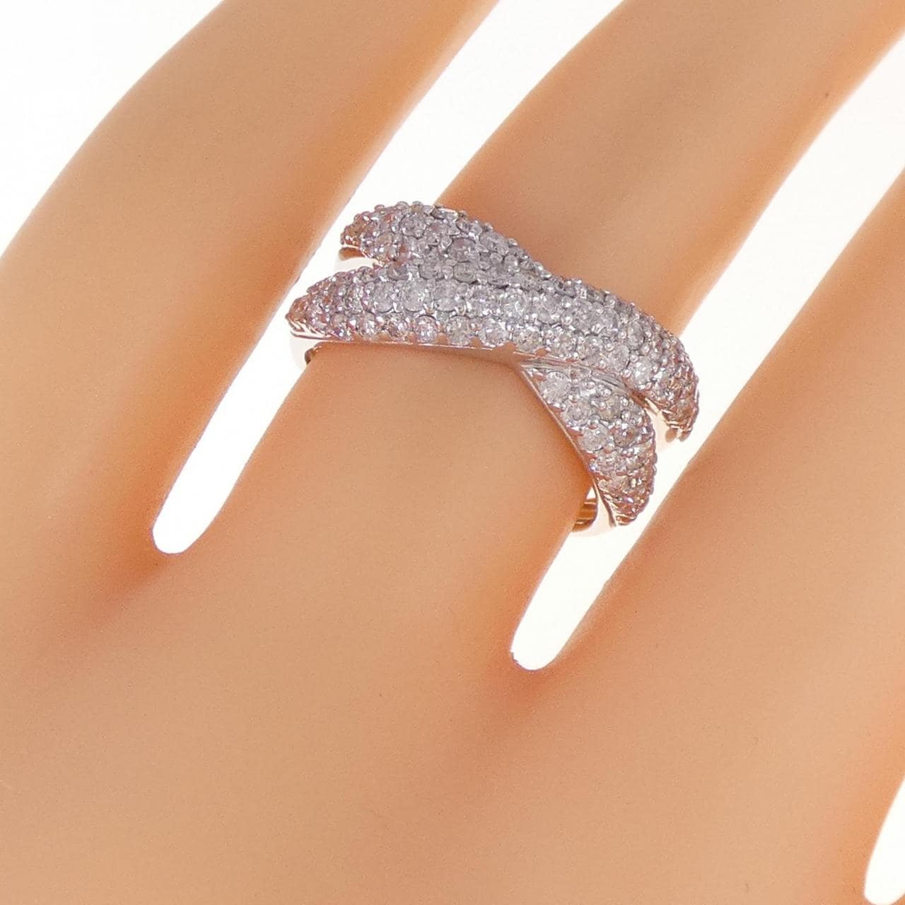 K18WG ダイヤモンド リング 1.00CT