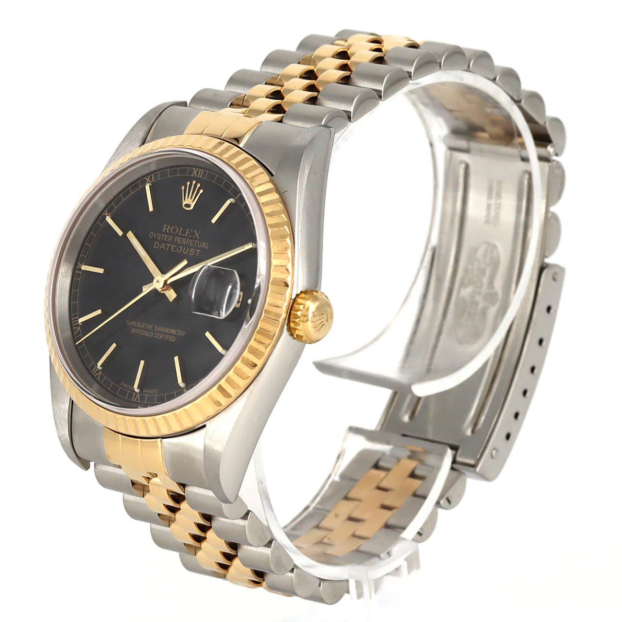 ロレックス デイトジャスト 16233 SSxYG 自動巻 K番