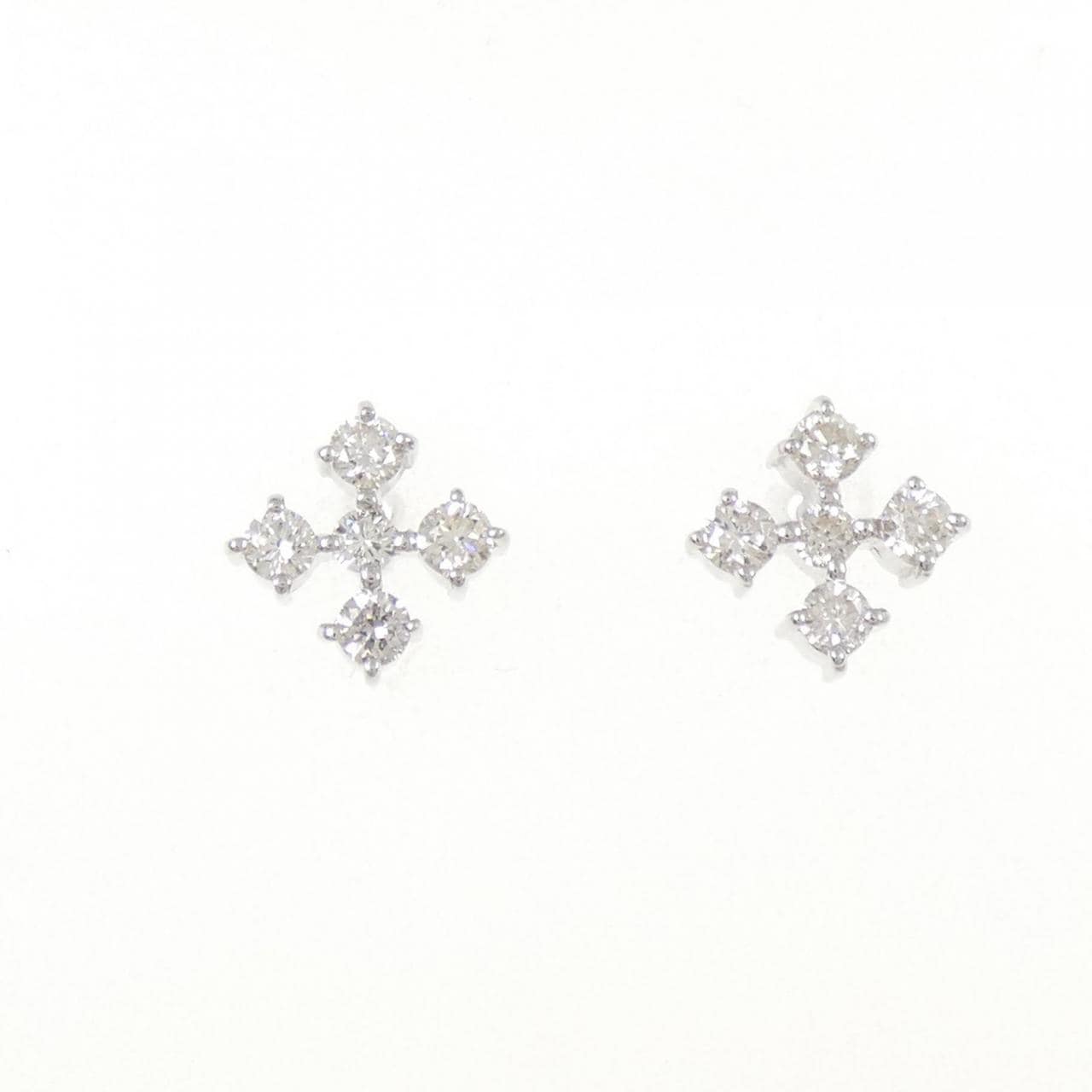 18KWG/K18WG ダイヤモンド ピアス 0.50CT