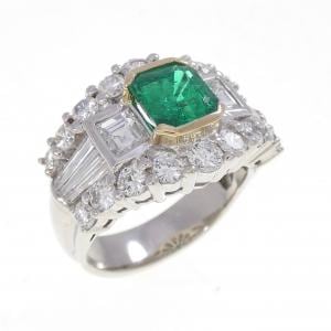 PT900/K18YG エメラルド リング 1.27CT