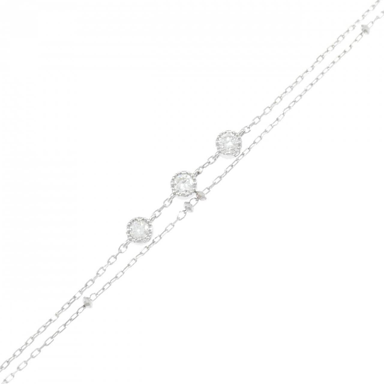 K18WG ダイヤモンド ブレスレット 0.20CT