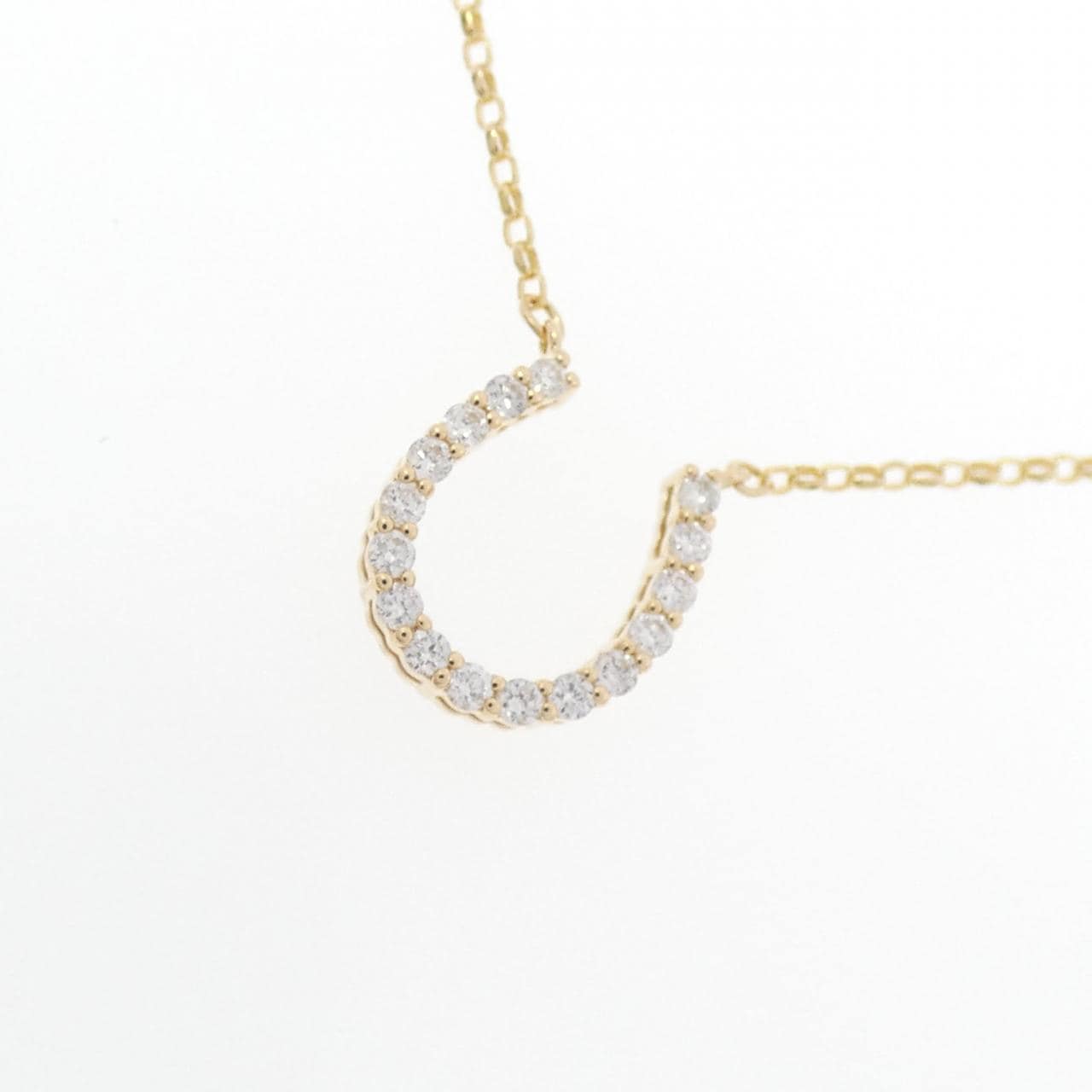 K18YG horseshoe Diamond necklace