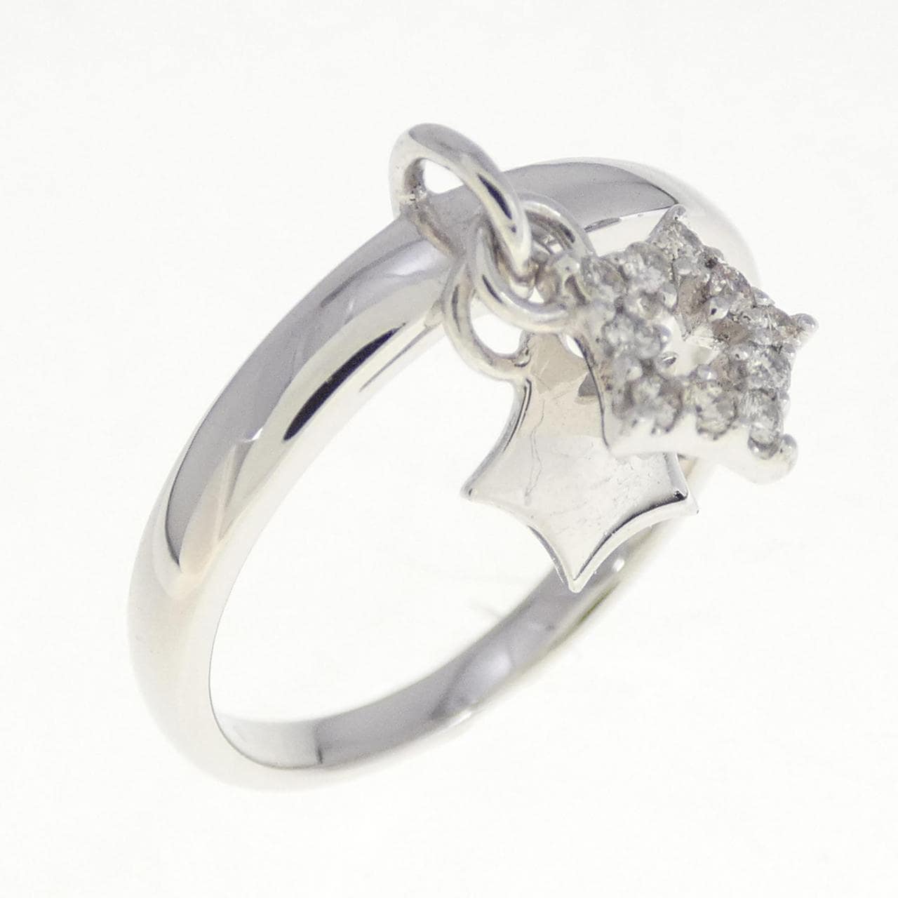 K18WG Star Diamond Ring 0.08CT