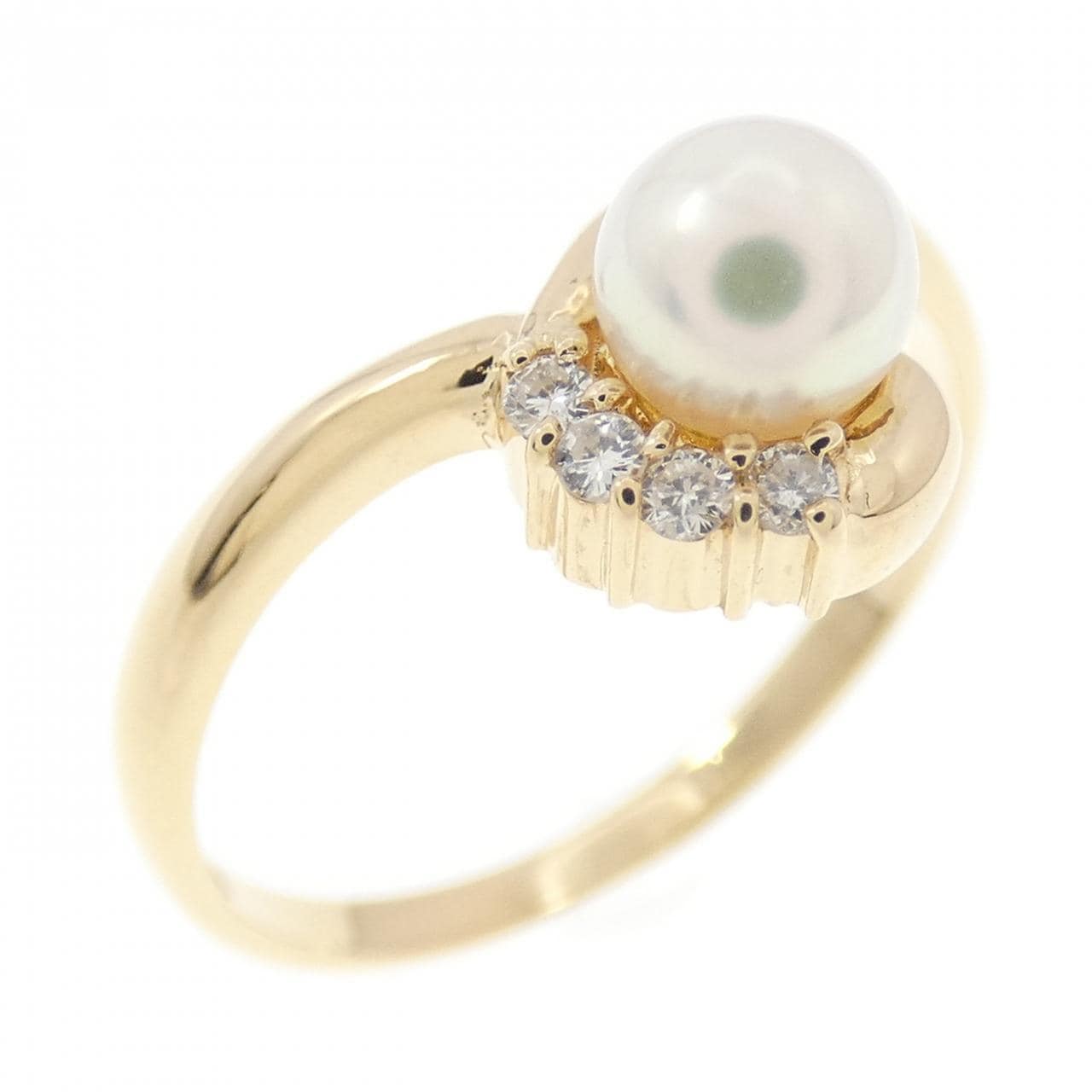 K18YG アコヤパール リング 4.6mm