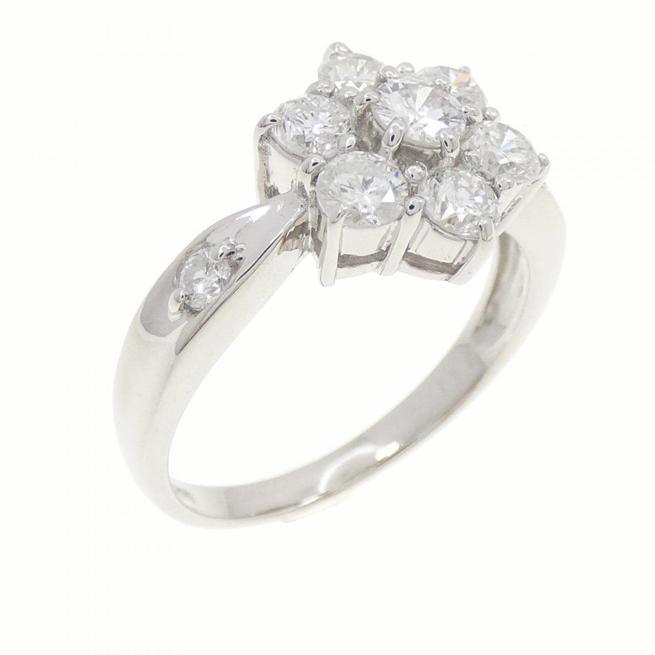 PT850 フラワー ダイヤモンド リング 1.11CT