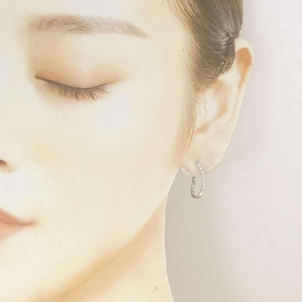 K18WG ダイヤモンド ピアス 0.20CT