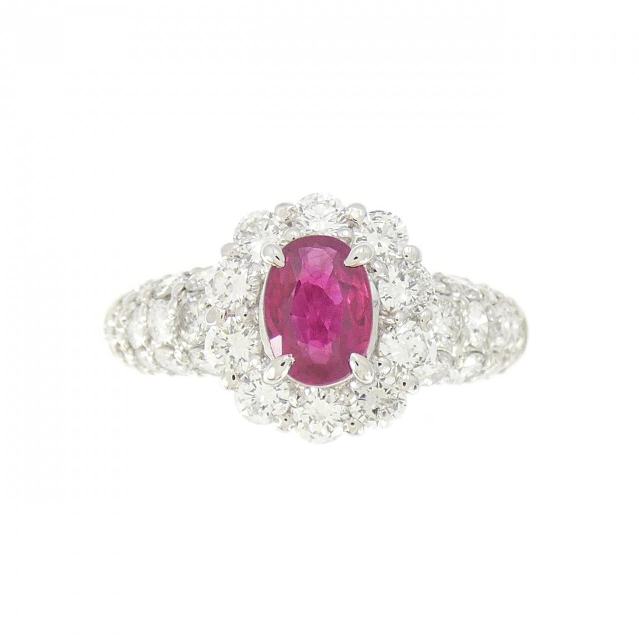 PT Flower Ruby Ring 0.66CT