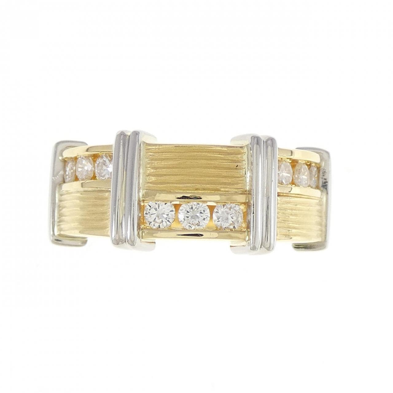 K18YG/PT ダイヤモンド リング 0.53CT