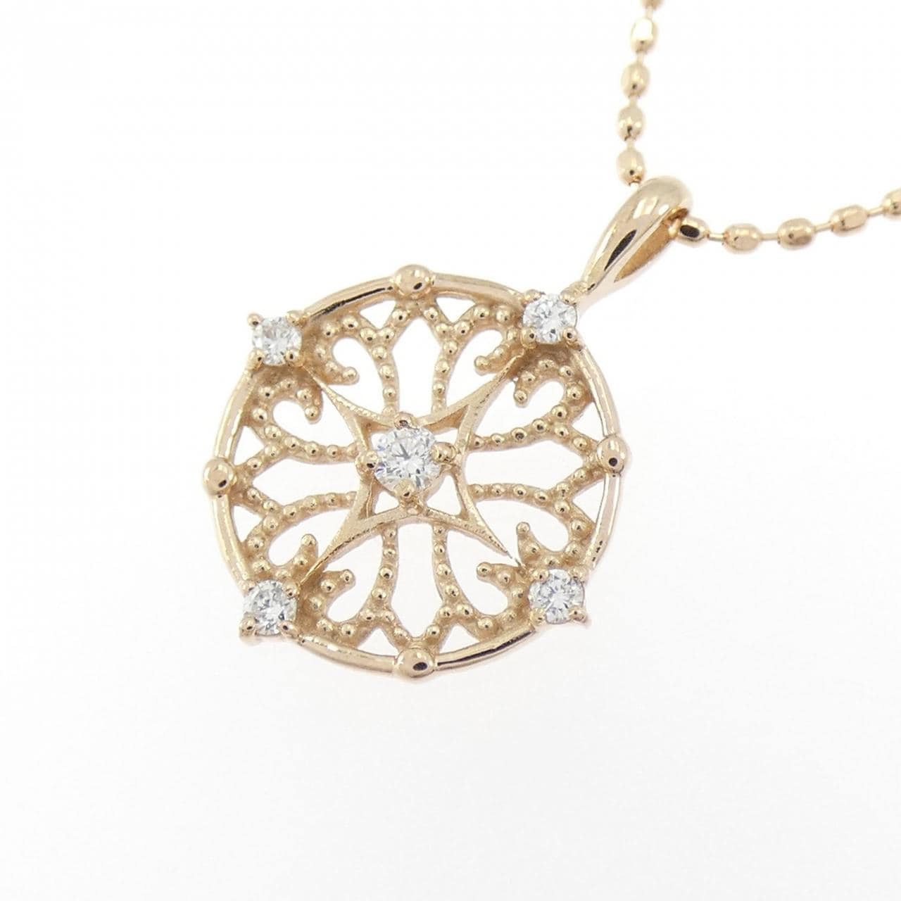 K18PG ダイヤモンド ネックレス 0.05CT