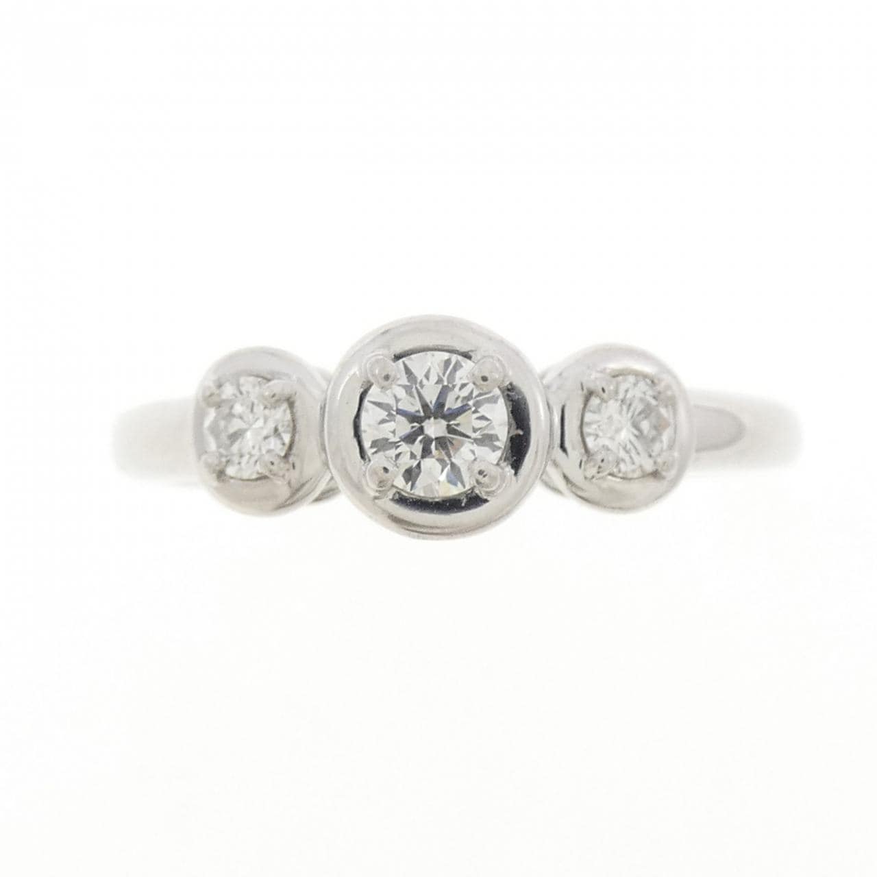 K18WG ダイヤモンド リング 0.16CT