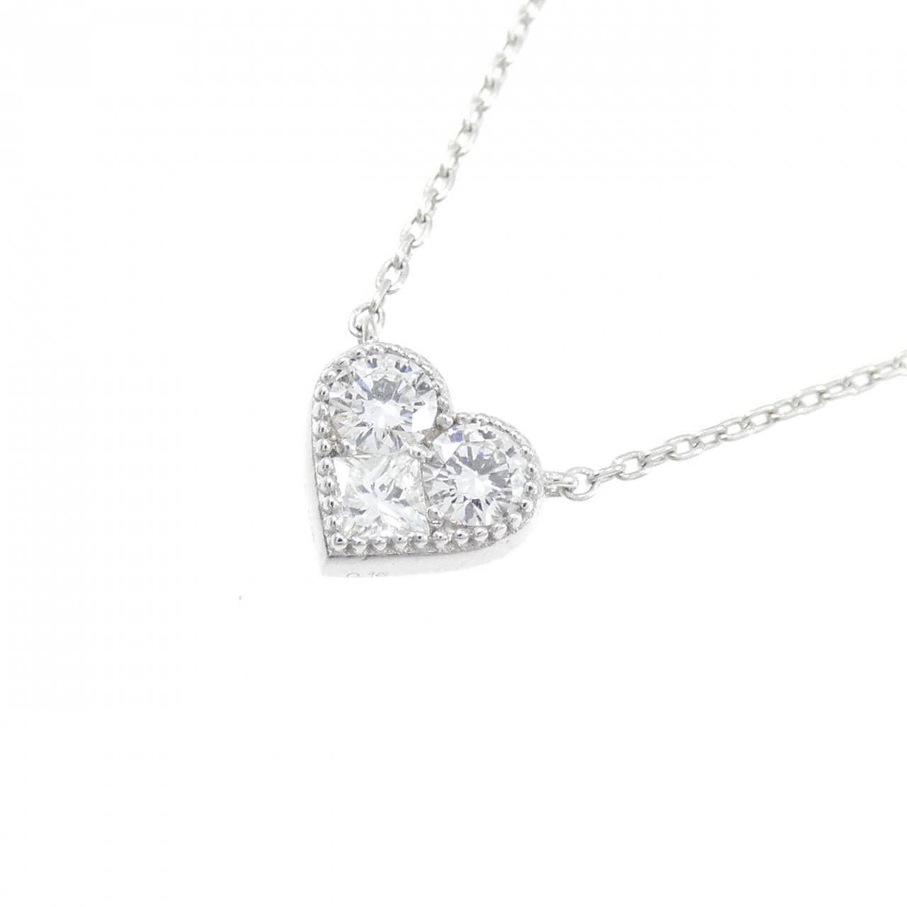 ポンテヴェキオ ハート ダイヤモンド ネックレス 0.16CT