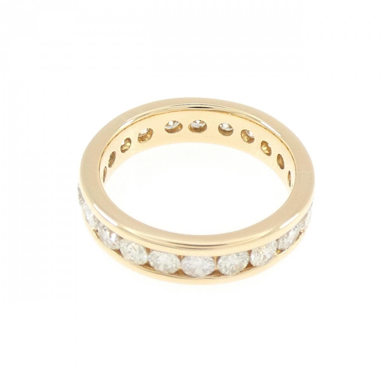 K18YG フルエタニティ ダイヤモンド リング 1.215CT