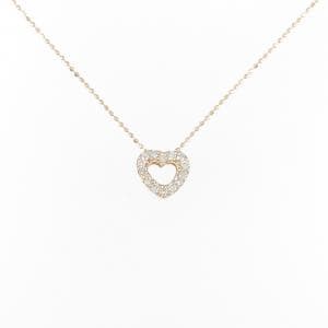 K18PG ハート ダイヤモンド ネックレス 0.09CT