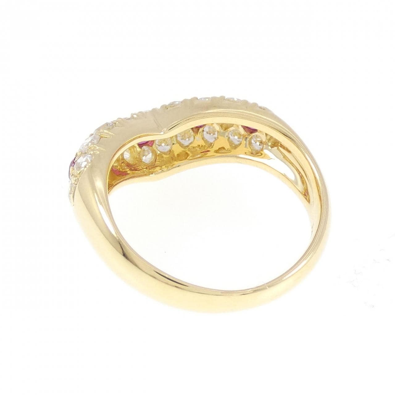 K18YG ruby ring 0.31CT