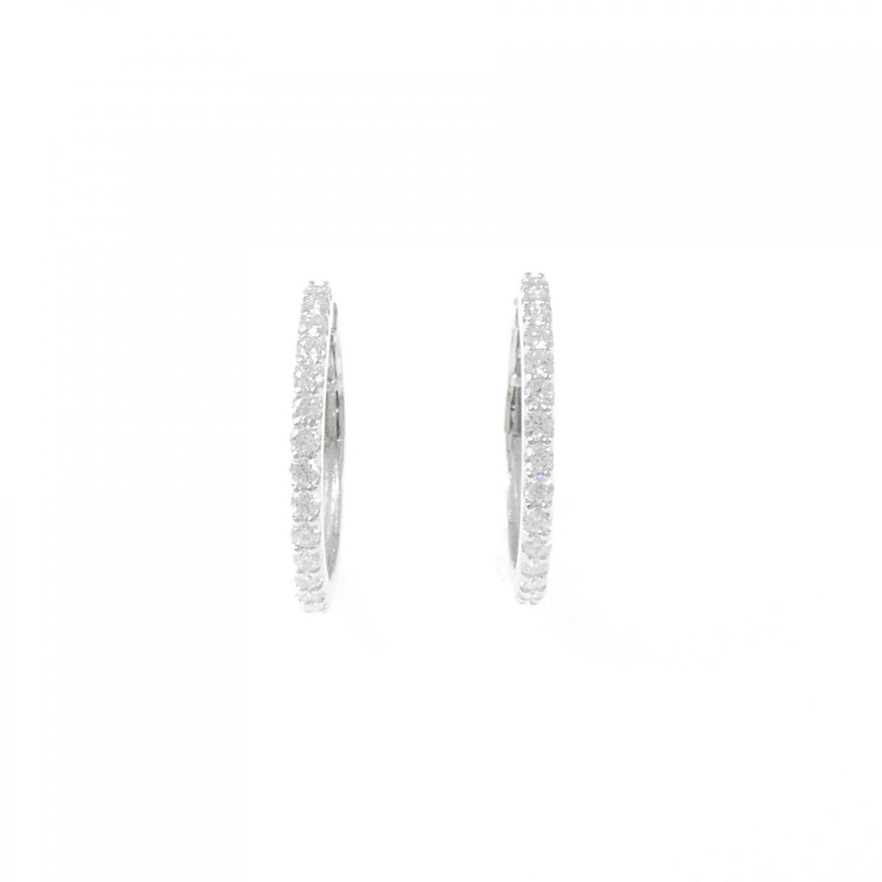 [新品] PT900 環狀鑽石耳環 0.800CT