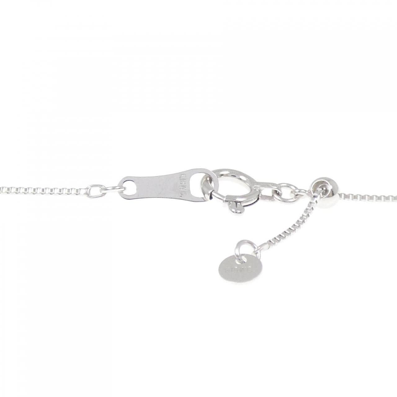 K18WG クロス ピンクダイヤモンド ネックレス 0.21CT