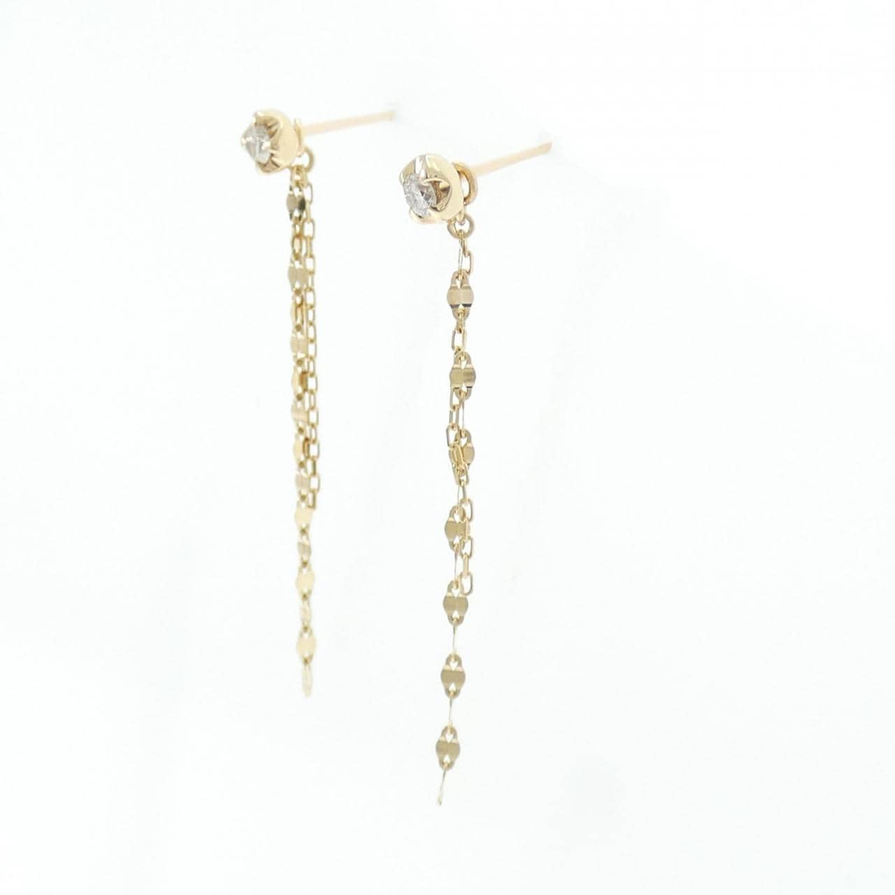 K10YG ダイヤモンド ピアス 0.08CT