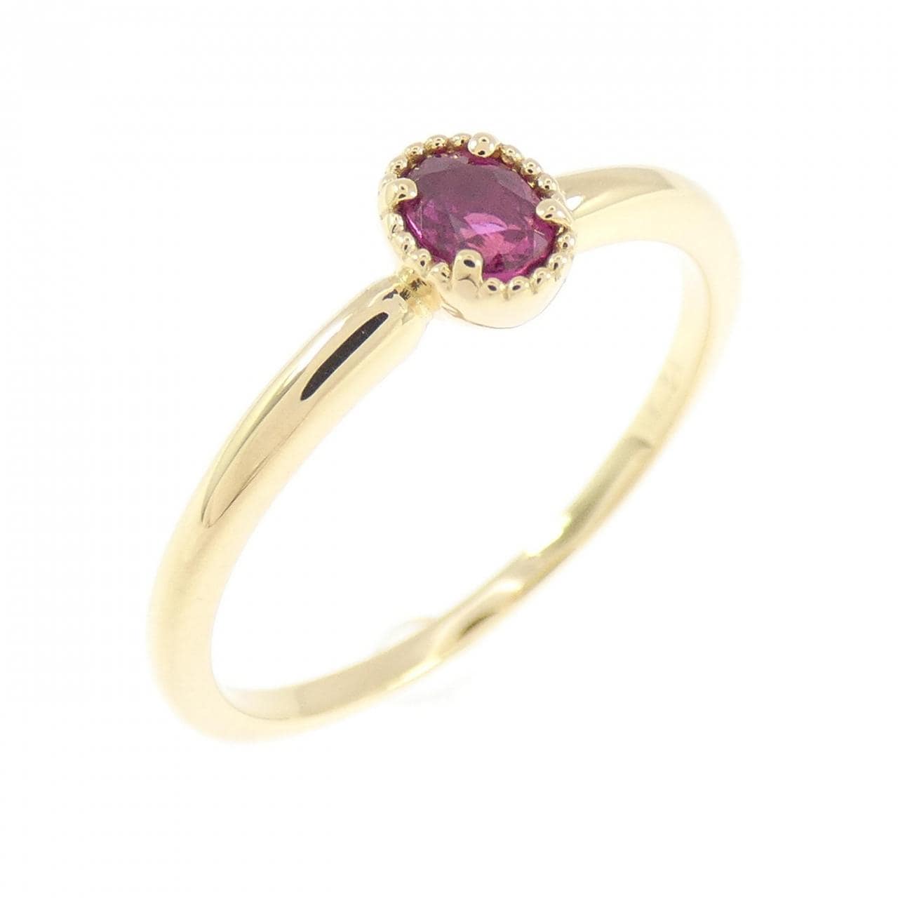 K18YG ルビー リング 0.20CT