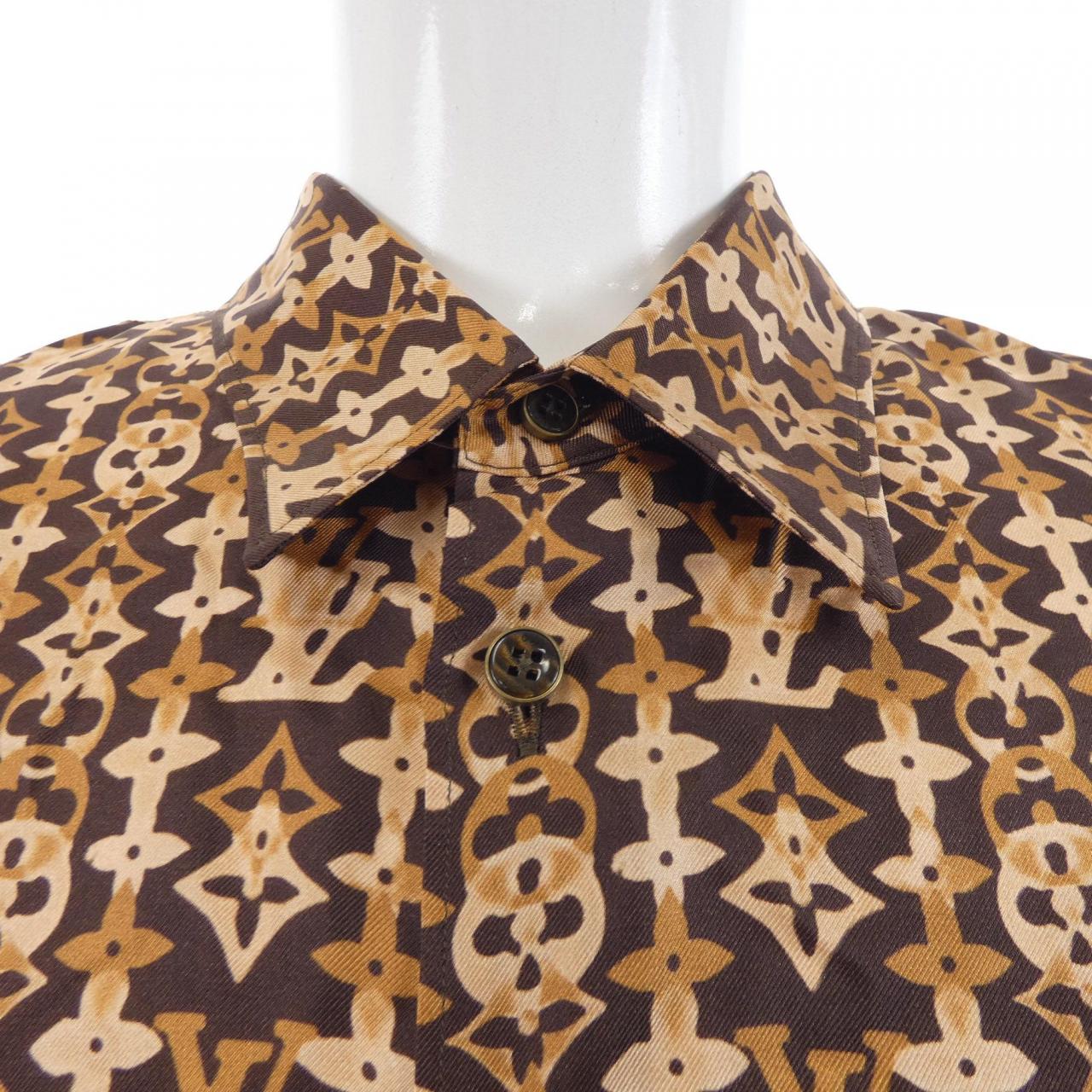 ルイヴィトン LOUIS VUITTON モノグラム プリント ロングスリーブシルクシャツ HUS60WUL6 シャツ