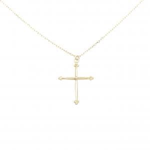 K18YG cross necklace