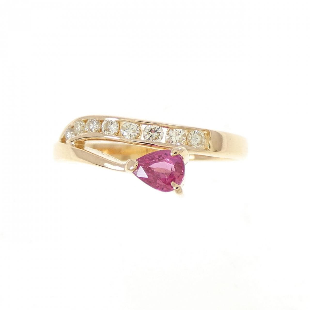 K18YG ルビー リング 0.31CT