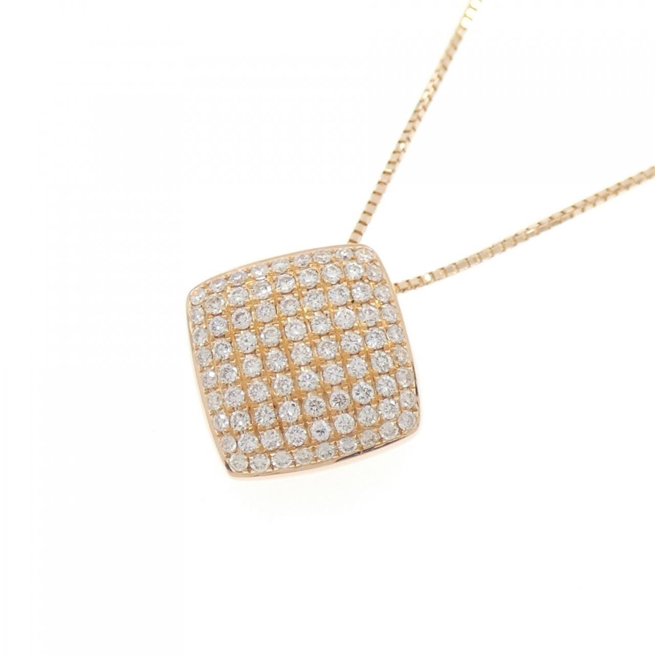 750YG/750WG/K18PG Pavé Diamond Necklace
