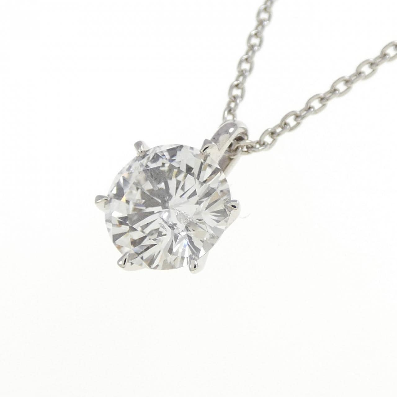【リメイク】PT900/PT850 ダイヤモンド ネックレス 1.018CT E I1 VG