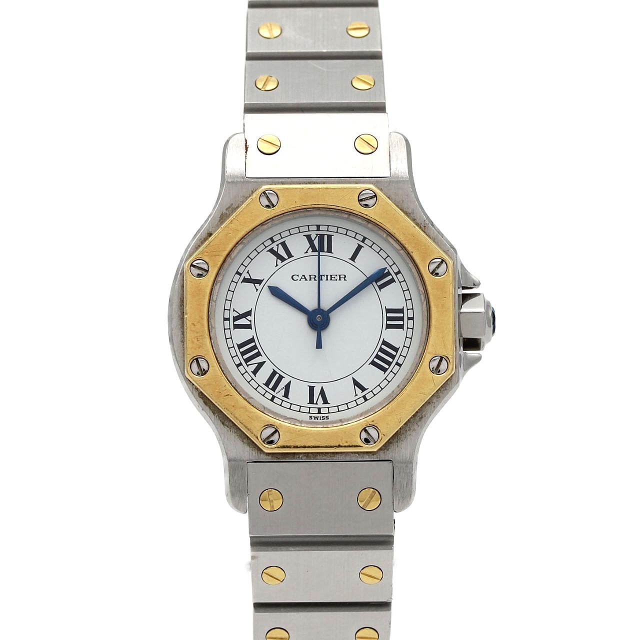 【ノーメンテナンス還元価格】カルティエ サントスオクタゴンSM コンビ SSxYG 自動巻