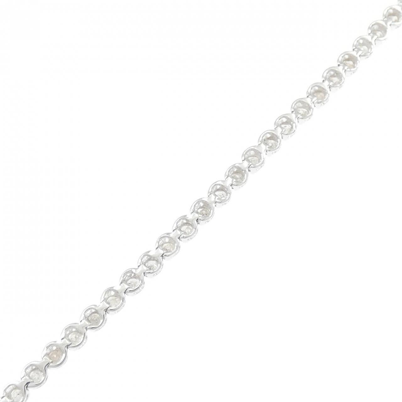 K18WG ダイヤモンド ブレスレット 1.00CT
