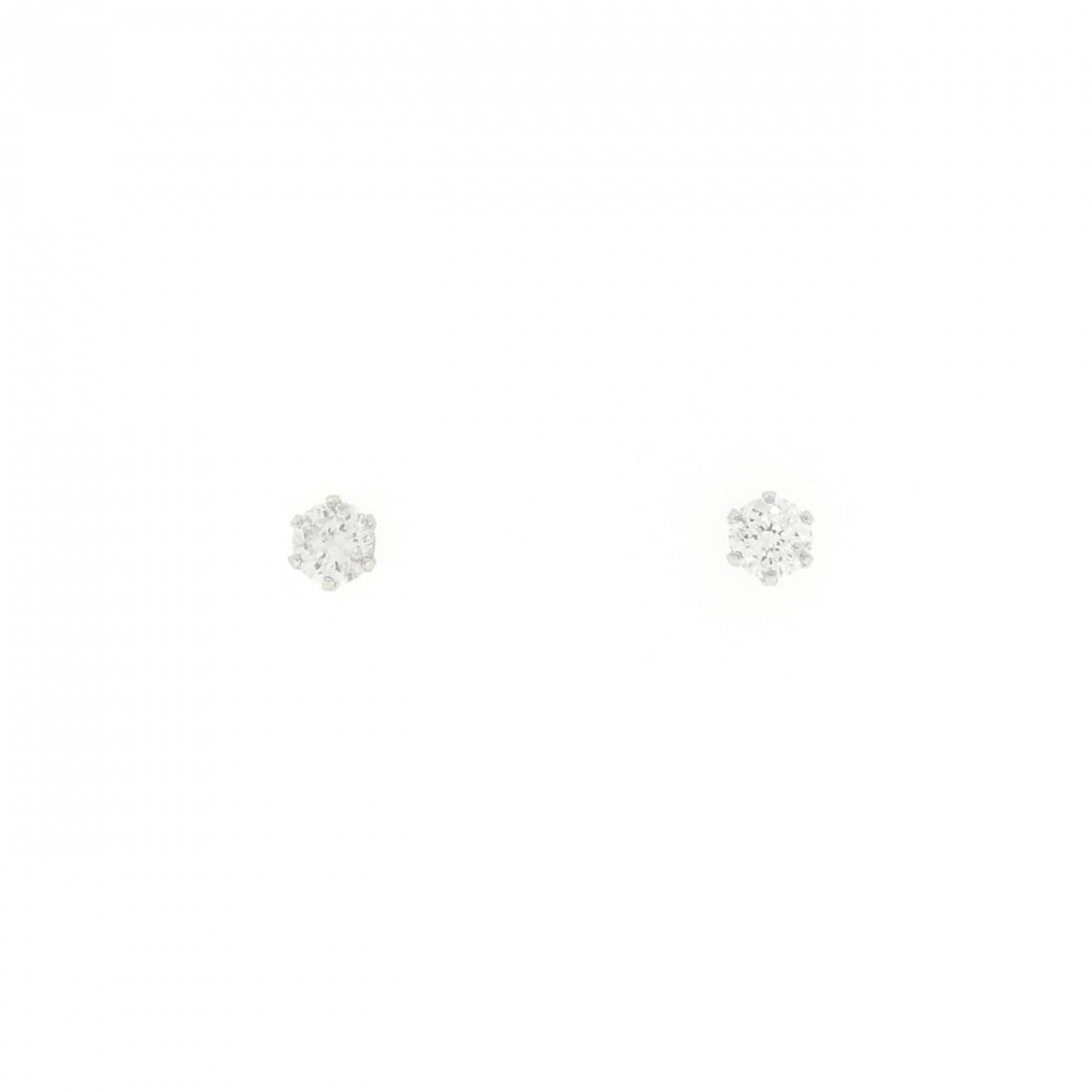 PT900 ソリティア ダイヤモンド ピアス 0.20CT