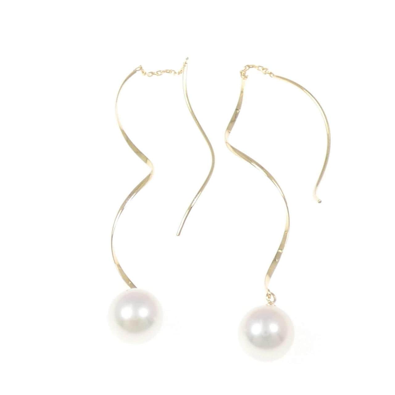 K18YG アコヤパール ピアス 7.8mm