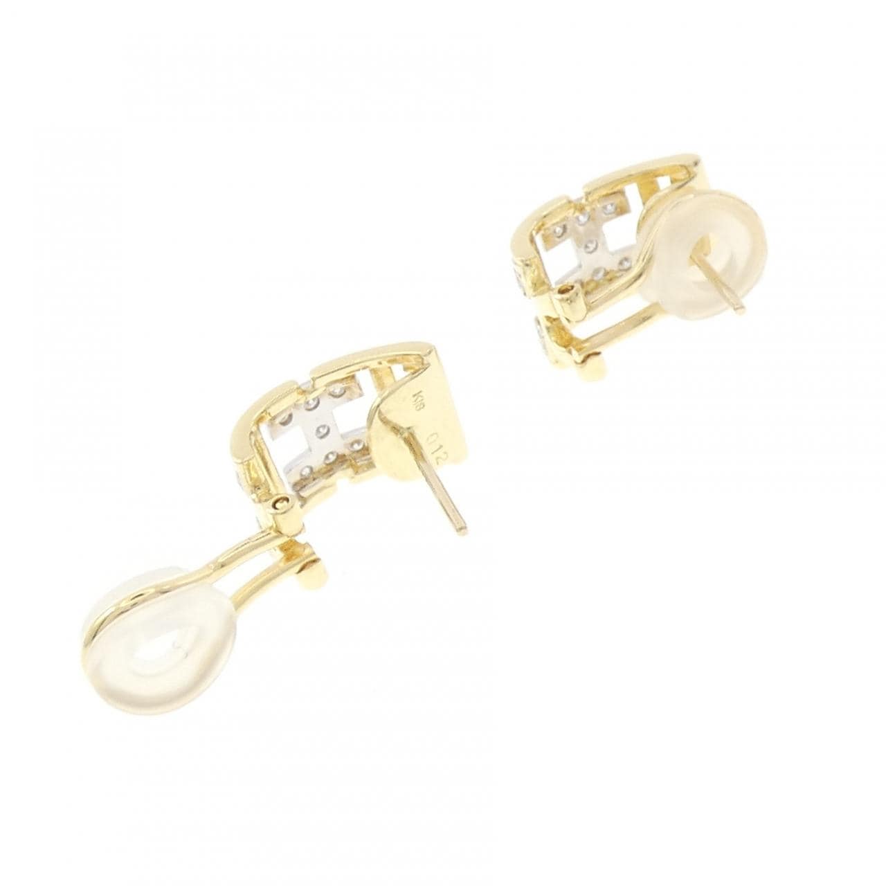 K18YG/K18WG ダイヤモンド ピアス 0.24CT