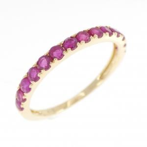 K18YG ルビー リング 0.68CT