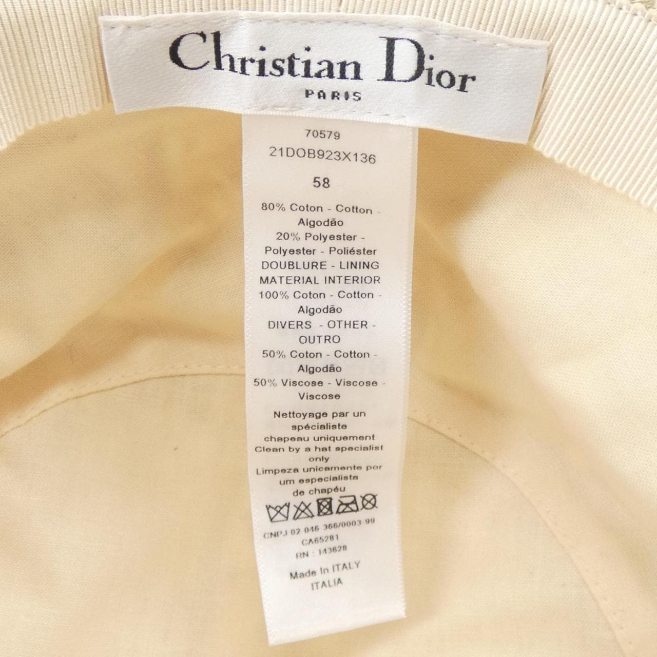 クリスチャンディオール CHRISTIAN DIOR 21DOB923X136 ハット