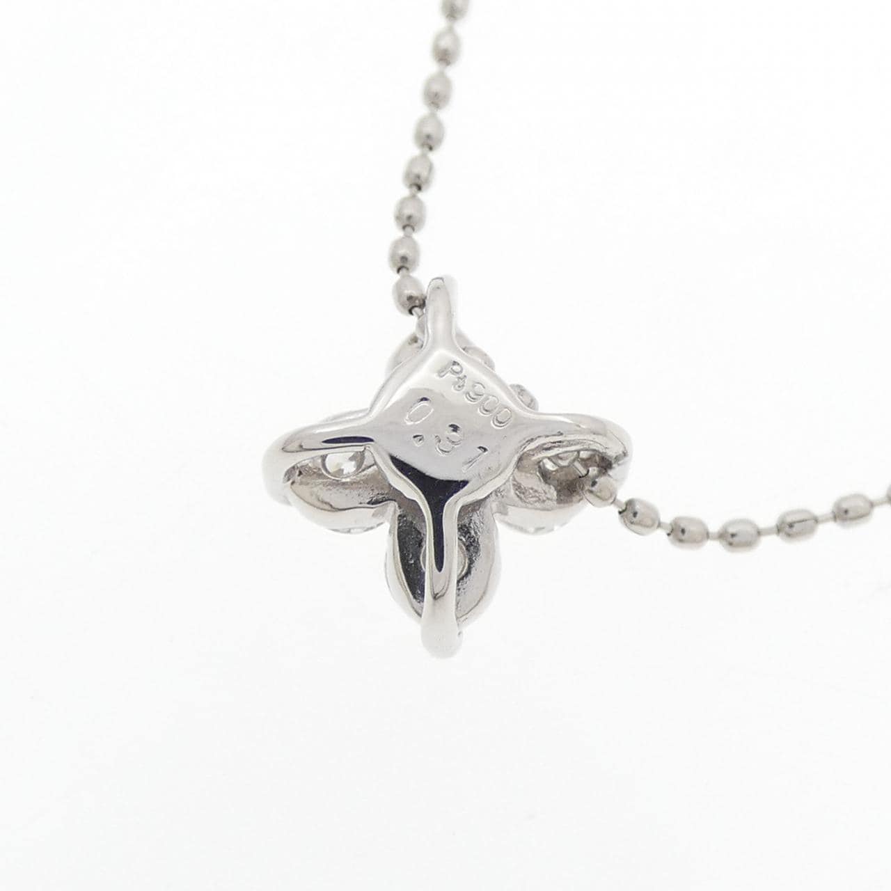 PT900/PT850 フラワー ダイヤモンド ネックレス 0.31CT