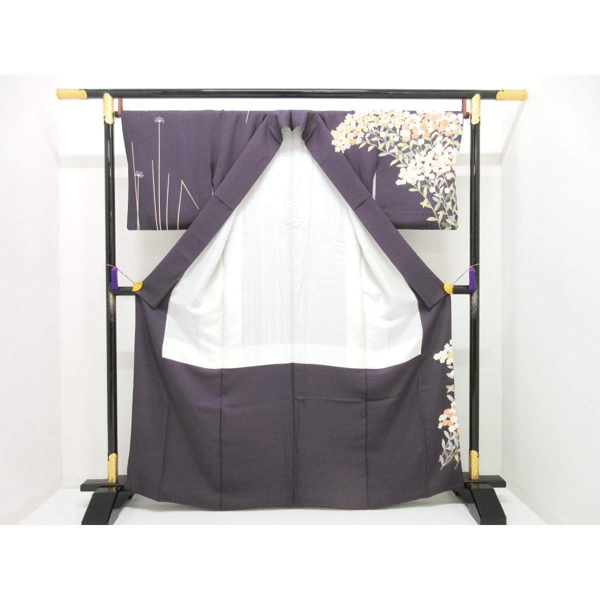 訪問着　友禅金彩加工　刺繍加工