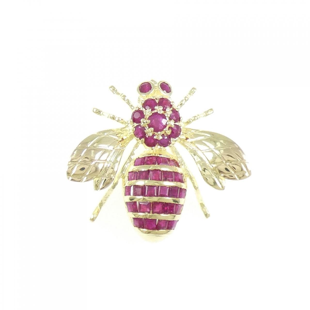 585YG ルビー ブローチ