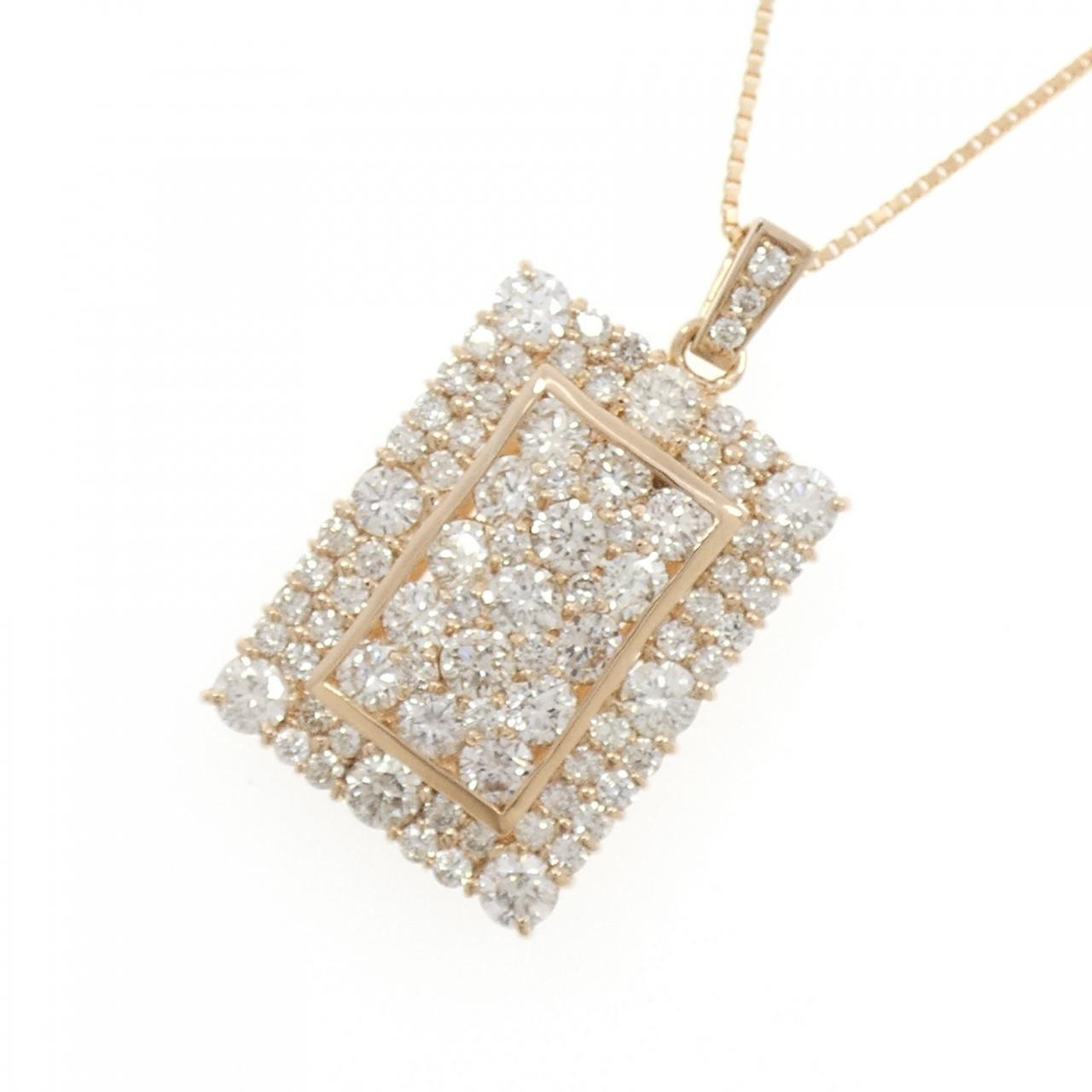 K18PG ダイヤモンド ネックレス 2.52CT