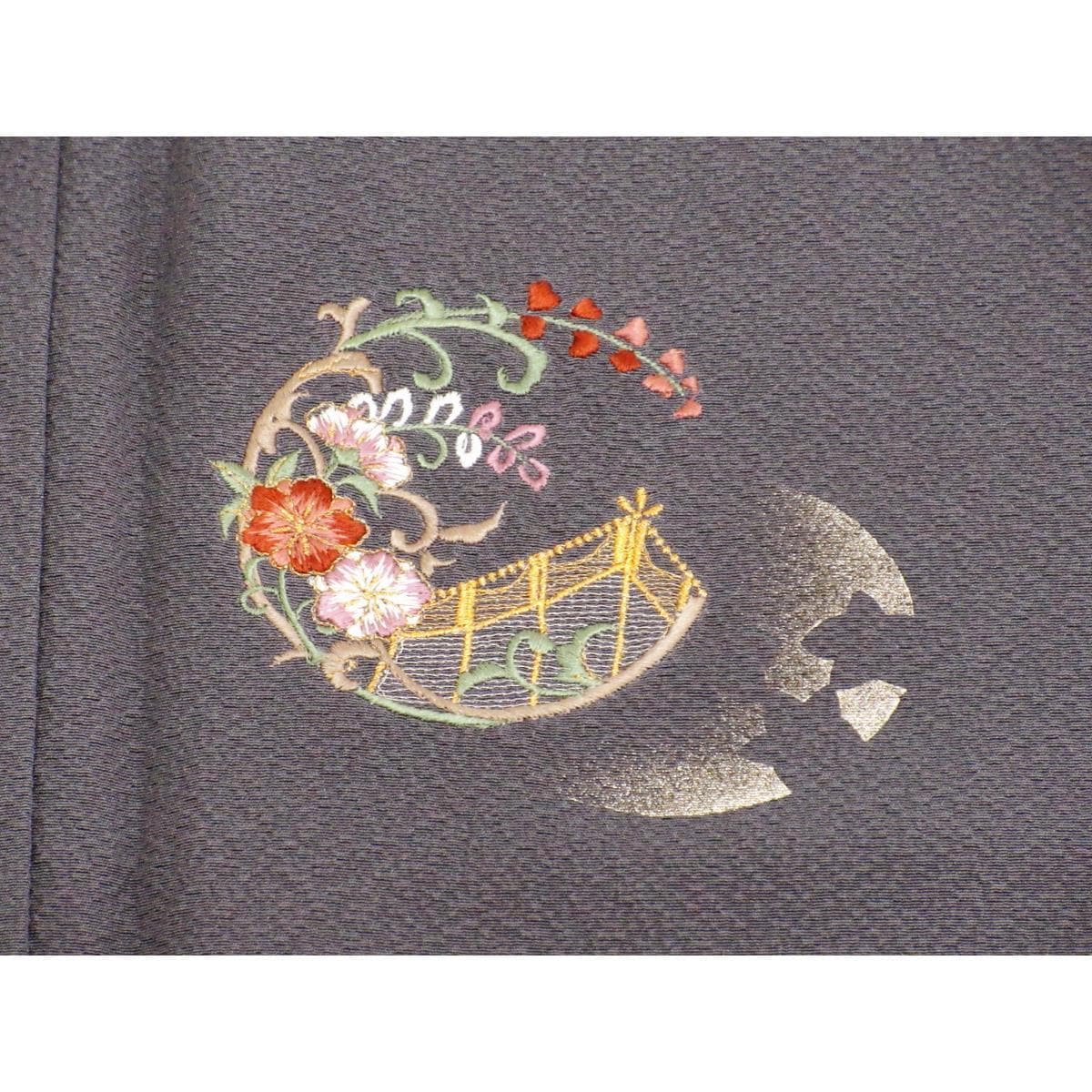 【未使用品】訪問着 金彩加工 刺繍入り