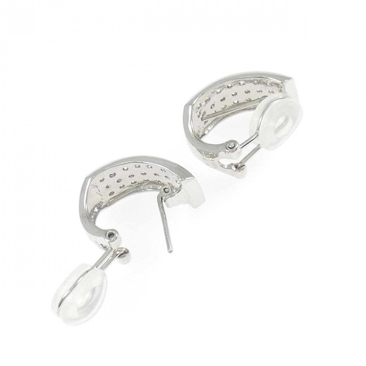 K18WG Diamond earrings/earrings 1.00CT