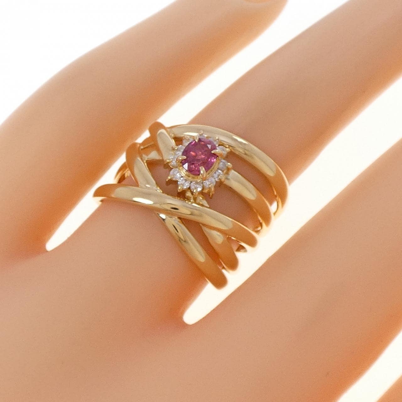 K18YG紅寶石戒指0.32CT