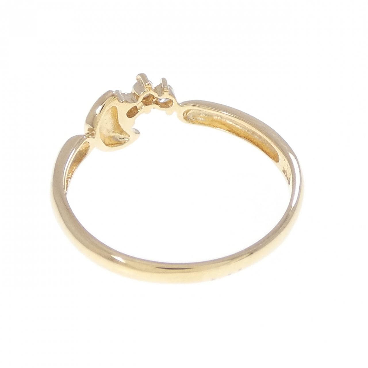 K18YG ムーン ダイヤモンド リング 0.06CT