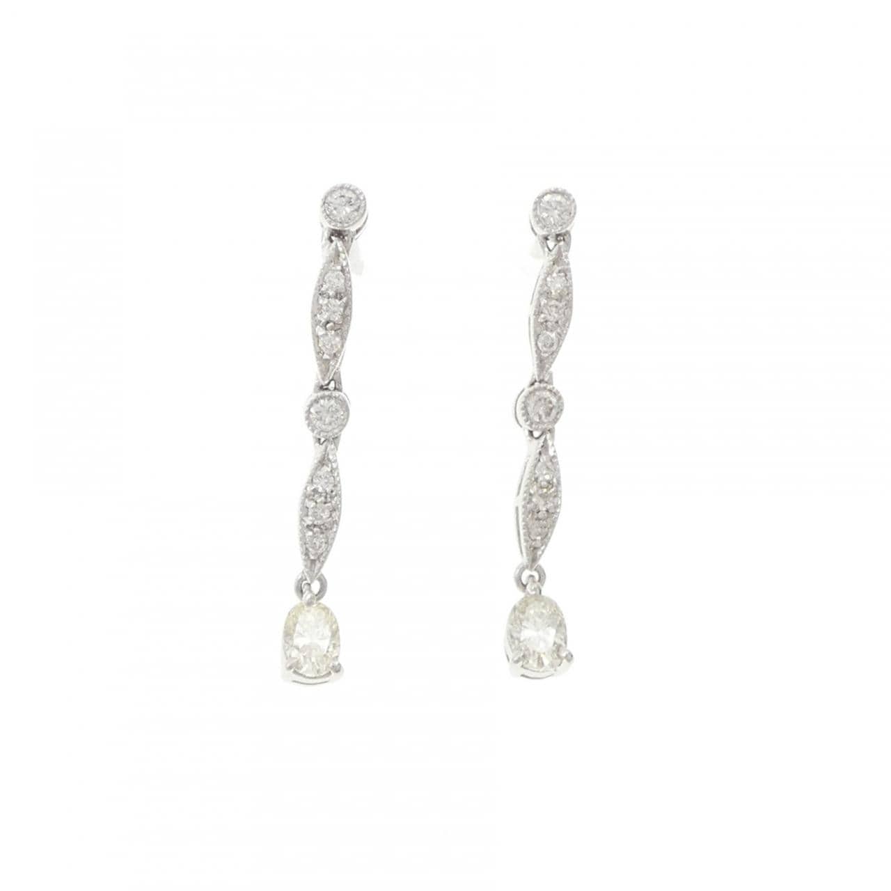 K18WG ダイヤモンド ピアス 0.35CT