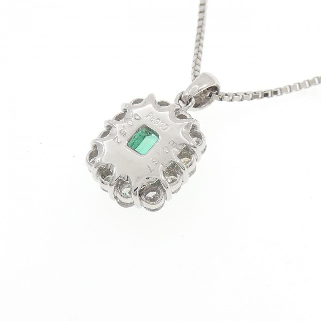 PT900/PT850 エメラルド ネックレス 0.67CT